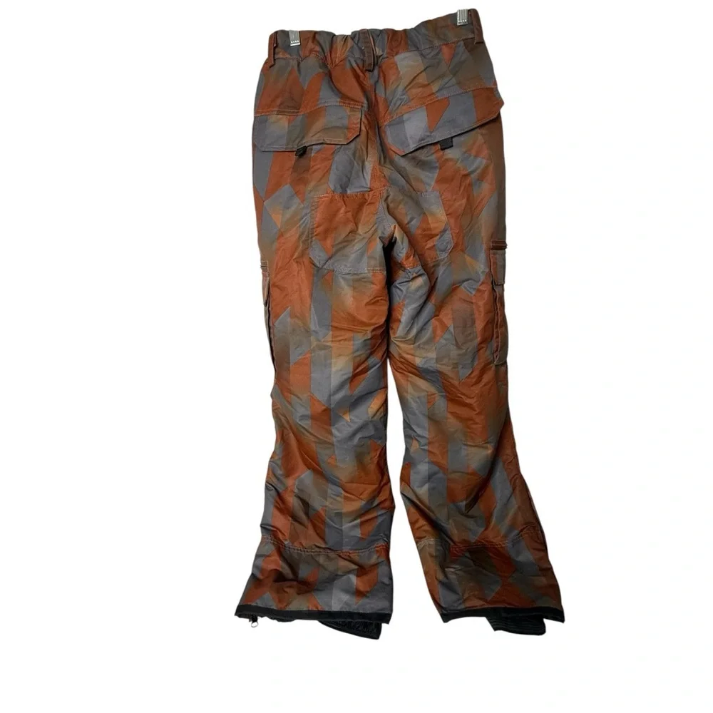 Pulse Orange Gray Mens Large‎ Lined Snow Pants Multiple Pockets